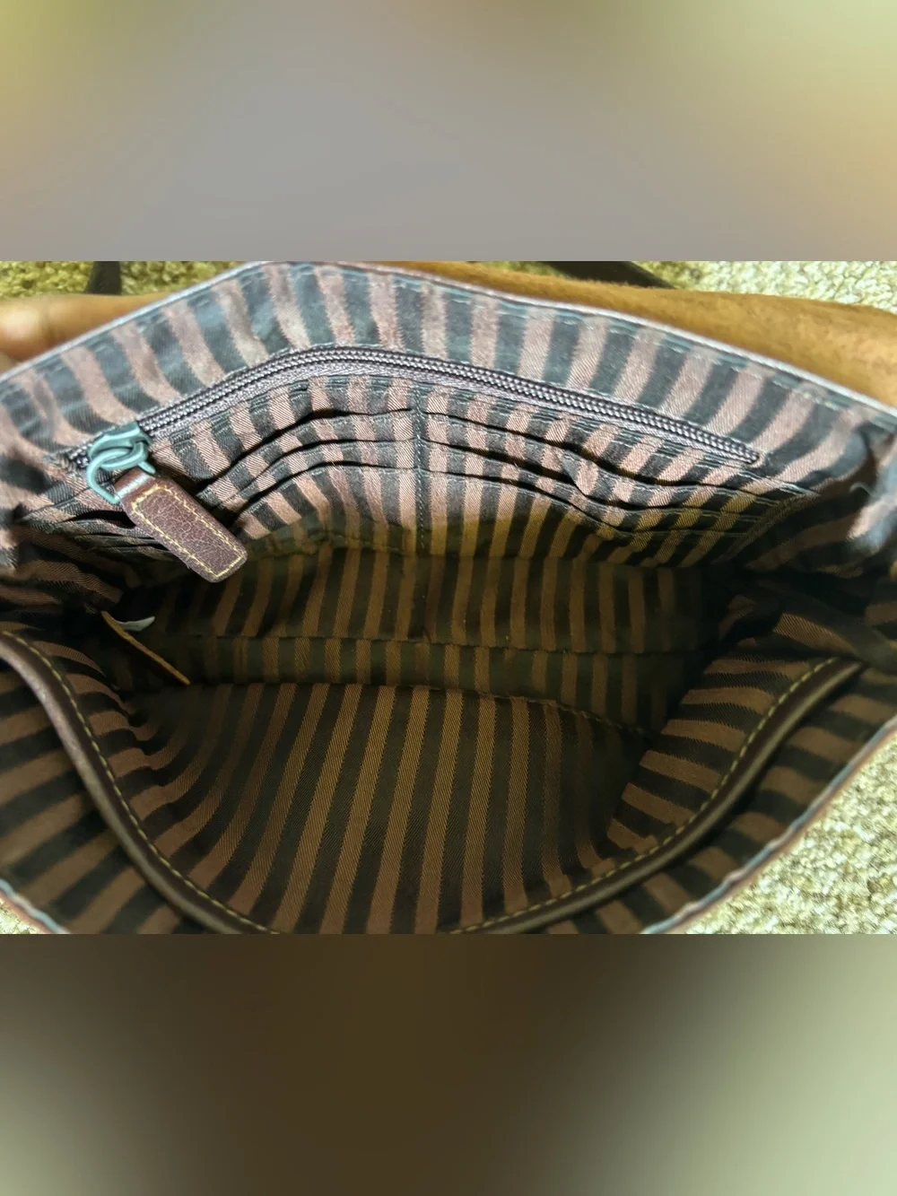 Vintage Style Jack Georges Brown Leather Crossbody Bag with Buckle